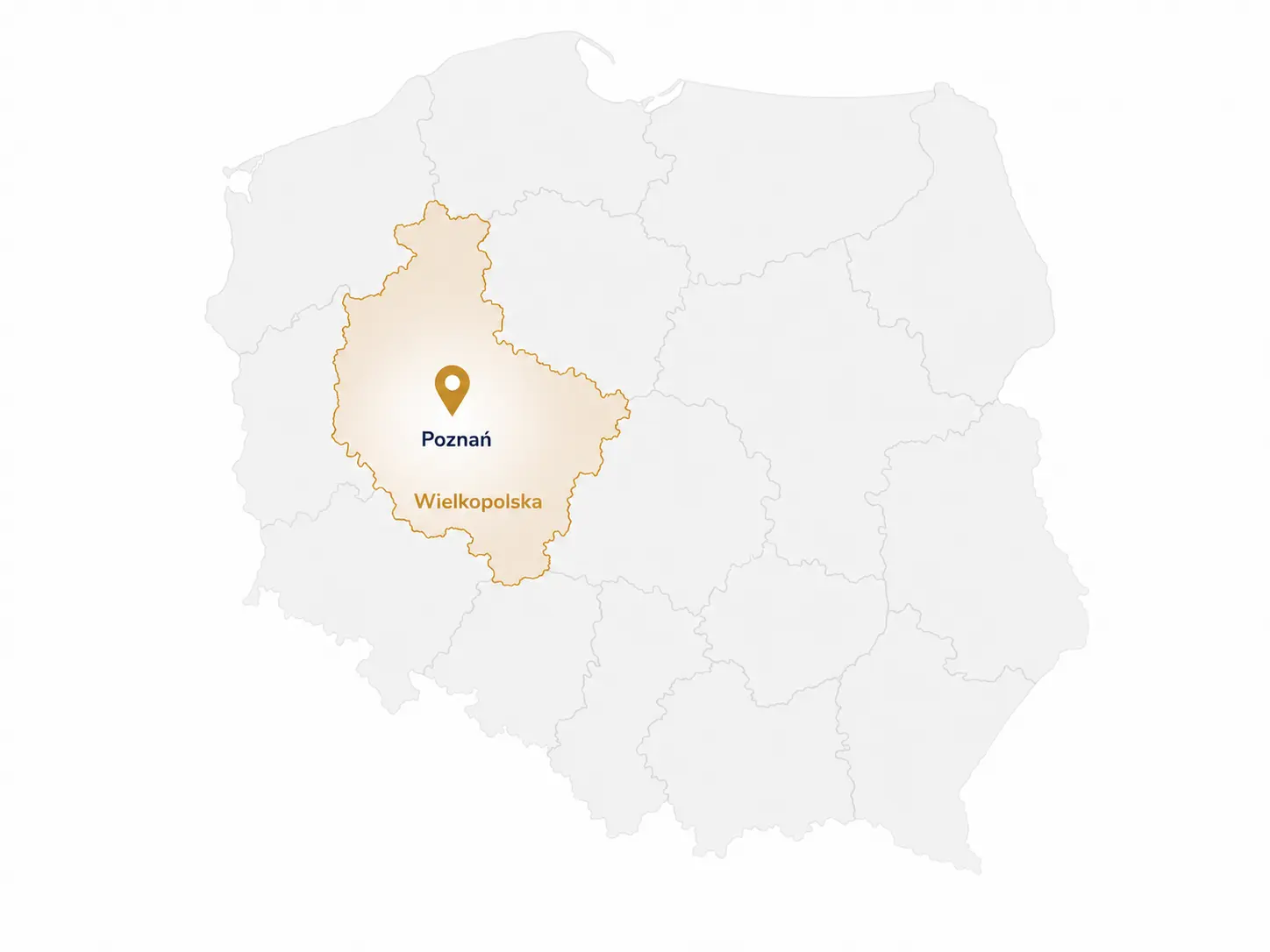 Mapa obszaru działania - Polska